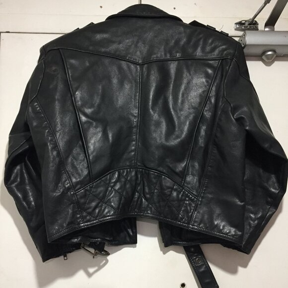 VINTAGE CUSTOM LEATHER MOTO JACKETS SIZE S - Picture 3 of 10